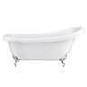 Astoria Roll Top Slipper Bath + Chrome Leg Set - 1550mm  Profile Large Image