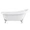 Astoria Roll Top Slipper Bath + Chrome Leg Set - 1550mm  Profile Large Image