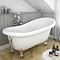 Astoria Roll Top Slipper Bath + Chrome Leg Set - 1550mm Large Image