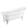 Astoria Roll Top Slipper Bath + Chrome Leg Set - 1710mm  Feature Large Image