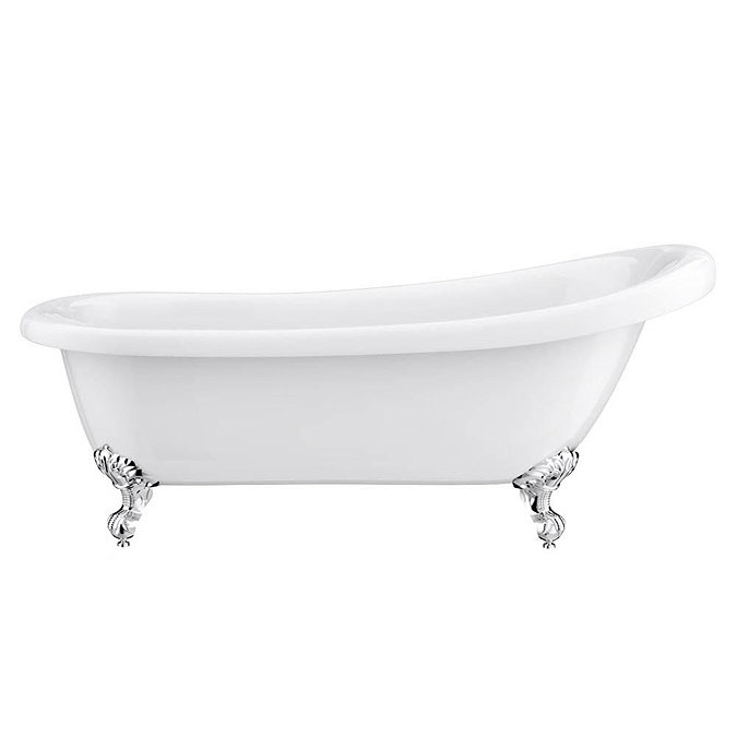 Astoria Roll Top Slipper Bath + Chrome Leg Set - 1710mm  Standard Large Image