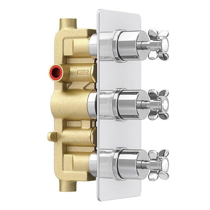 Astoria Traditional Concealed Shower Valve inc. 8" Head with Arm & Slider Rail  additional Large Ima