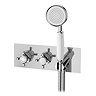 Astoria Traditional Concealed Thermostatic 2-Way Shower Valve with Handset + Freeflow Bath Filler