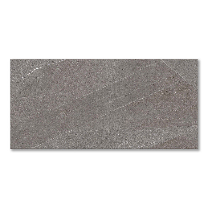Atakora Dark Grey Stone Effect Wall and Floor Tiles - 300 x 600mm