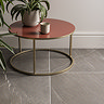 Atakora Dark Grey Stone Effect Wall and Floor Tiles - 600 x 600mm