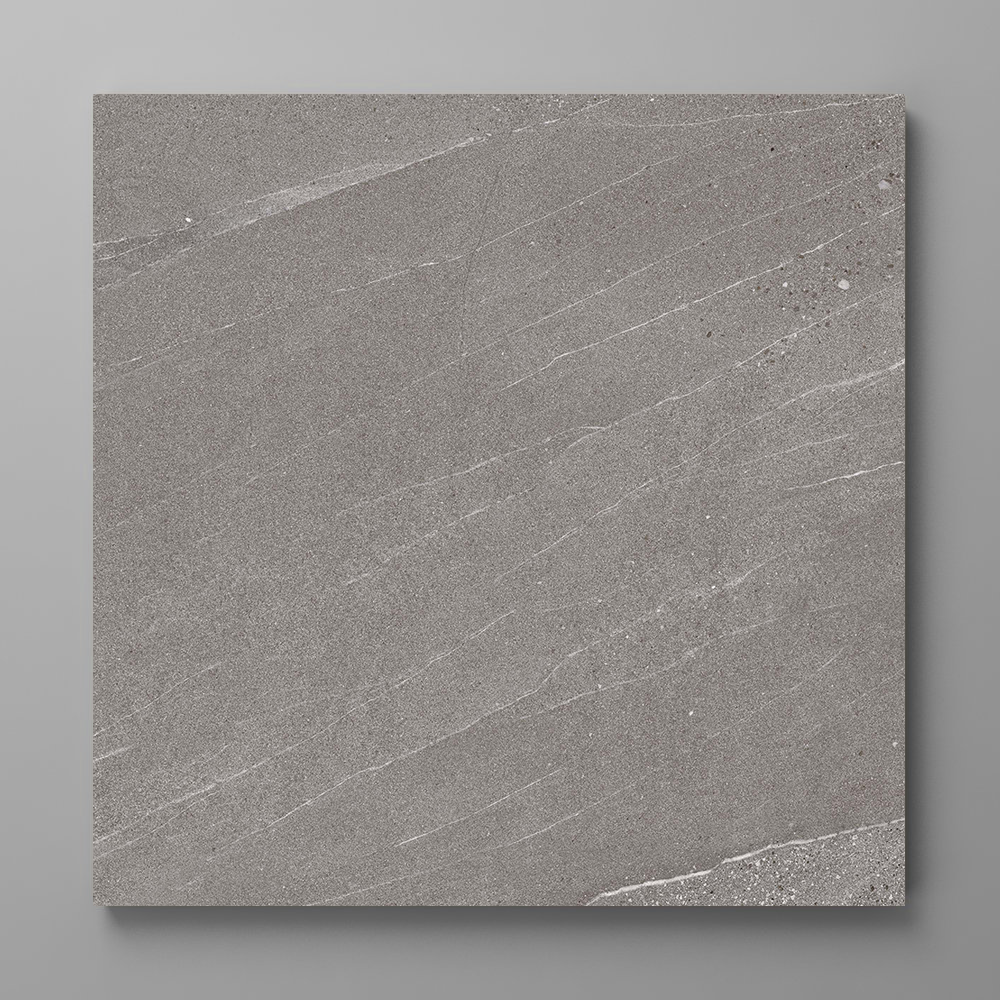 Atakora Dark Grey Stone Effect Wall and Floor Tiles 600 x 600mm