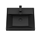 Atlas 500mm Matt Black 2-Door Vanity Unit with Matt Black Basin