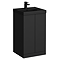 Atlas 500mm Matt Black 2-Door Vanity Unit with Matt Black Basin