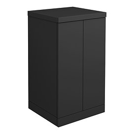 Atlas 500mm 2 Door Floor Standing Countertop Vanity Unit - Matt Black