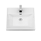 Atlas 500mm Matt Black 2-Door Vanity Unit with Gloss White Basin