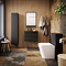 Atlas 500mm Matt Black 2-Drawer Wall Hung Vanity Unit with Matt Black Basin