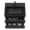 Atlas 600mm Matt Black 2-Drawer Wall Hung Vanity Unit with Matt Black Basin