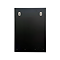 Atlas 700 x 500 Mirror with Shelf - Matt Black and Oak