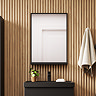 Atlas 700 x 500 Mirror with Shelf - Matt Black