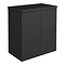 Atlas 800mm 2 Door Floor Standing Countertop Vanity Unit - Matt Black