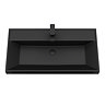 Atlas 800mm Matt Black 2-Door Vanity Unit with Matt Black Basin
