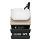 Atlas Matt Black and Oak Countertop Basin Unit - 500mm 2 Drawer with Gloss White Basin