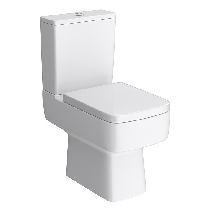 Atlas Matt Black L-Shaped Shower Bath Suite with 600mm Vanity & Toilet