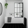 Atlas Square Matt Black & Oak Complete Modern Bathroom Package