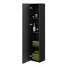 Atlas Wall Hung Tall Storage Unit - Matt Black