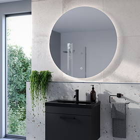 Atmosphere 1000mm Large Circular LED Mirror with Demister, Touch Control & Colour Changing Light