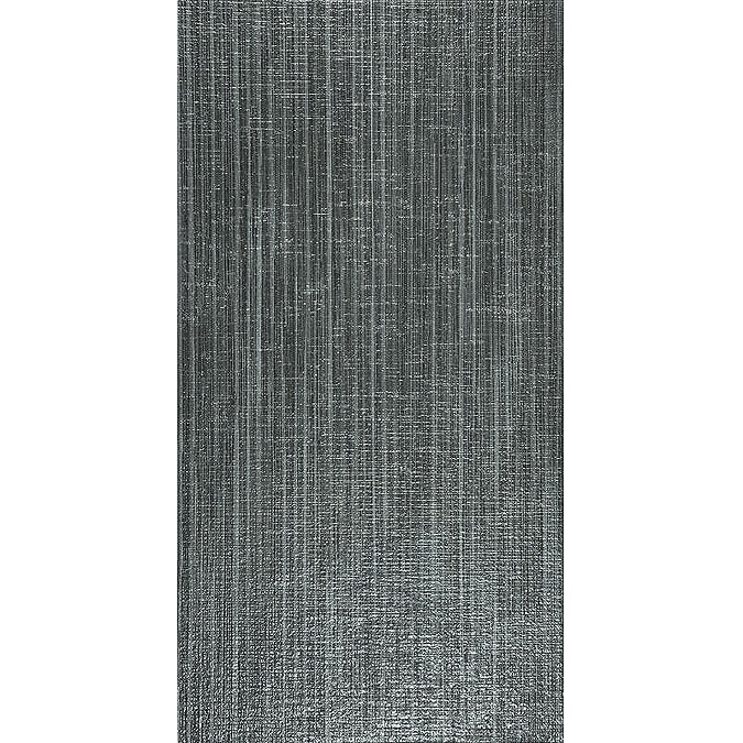 Attica Dark Grey Textured Gloss Wall Tile - 31.6 x 60cm Large Image