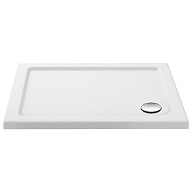 Aurora 1000 x 700mm Anti-Slip Stone Rectangular Shower Tray Large Image