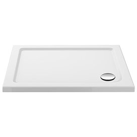 Aurora 1000 x 800mm Anti-Slip Stone Rectangular Shower Tray Large Image