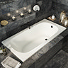 Aurora 1400 x 700mm 0TH Steel Enamel Bath Large Image