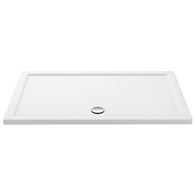 Aurora 1400 x 800mm Anti-Slip Stone Rectangular Shower Tray Large Image