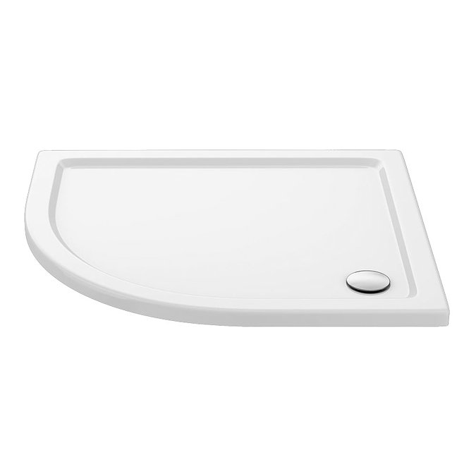 Aurora 900 x 760mm LH Anti-Slip Offset Quadrant Shower Tray