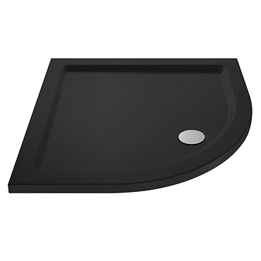 Aurora Black Slate Effect Stone Quadrant Shower Tray - Various Sizes  Profile Large Image