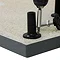 Aurora Slate Effect Stone Quadrant Shower Tray + Riser Kit  In Bathroom Large Image