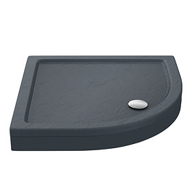 Aurora Slate Effect Stone Quadrant Shower Tray + Riser Kit Large Image