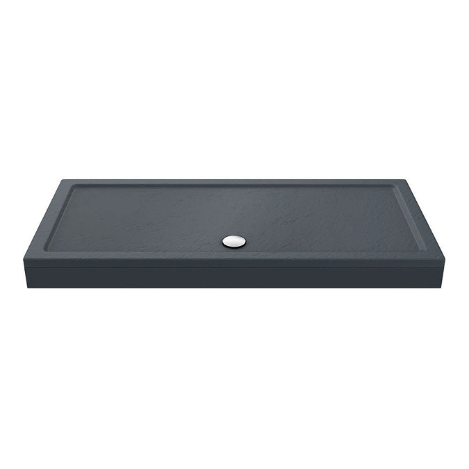 Aurora 1600 x 700mm Slate Effect Stone Rectangular Shower Tray + Riser Kit Large Image