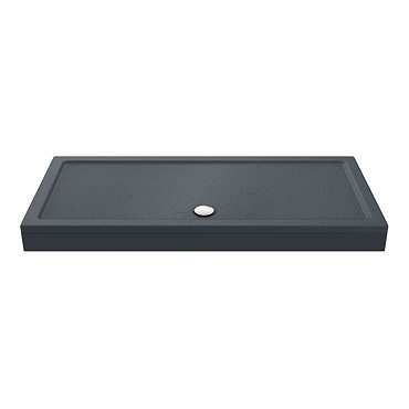 Aurora Slate Effect Stone Rectangular Shower Tray + Riser Kit  Profile Large Image