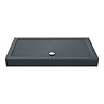 Aurora 1400 x 800mm Slate Effect Stone Rectangular Shower Tray + Riser Kit Large Image
