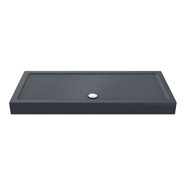 Aurora Slate Effect Stone Rectangular Shower Tray + Riser Kit  Profile Large Image