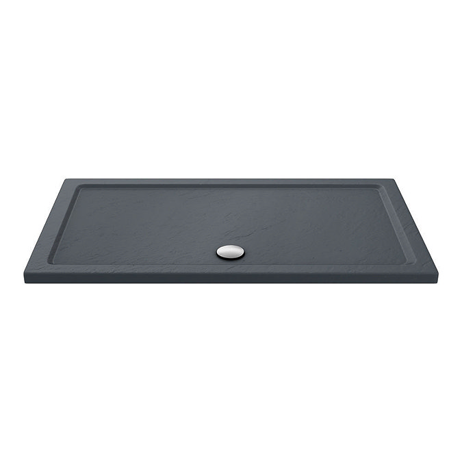 Aurora Slate Effect Stone Rectangular Shower Tray - 1300 x 800 x 40mm Large Image