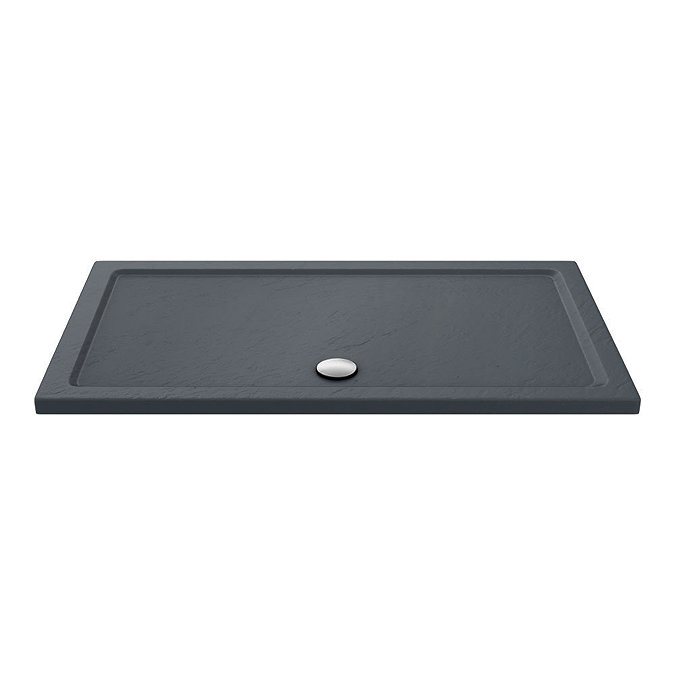 Aurora Slate Effect Stone Rectangular Shower Tray - 1600 x 800 x 40mm Large Image