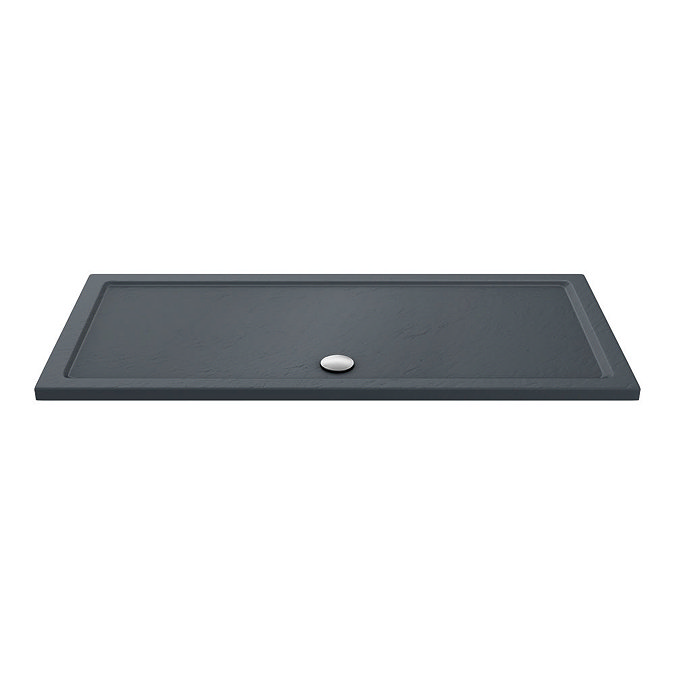 Aurora Slate Effect Stone Rectangular Shower Tray - 1700 x 800 x 40mm Large Image
