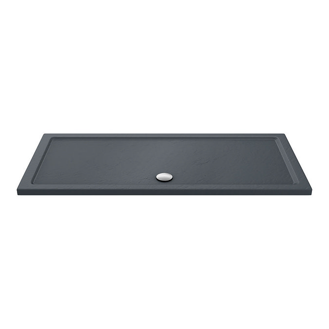 Aurora Slate Effect Stone Rectangular Shower Tray - 1700 x 700 x 40mm Large Image