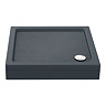 Aurora Slate Effect Stone Square Shower Tray + Riser Kit Large Image