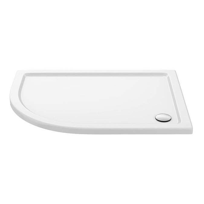 Aurora Offset Quadrant Shower Tray Stone Left Hand - 1200 x 800 x 40mm Large Image