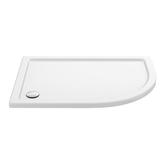 Aurora Offset Quadrant Shower Tray Stone Right Hand - 1200 x 800 x 40mm Large Image