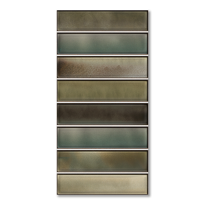 Australis Kit-Kat Gloss Green Wall Tiles - 150 x 300mm