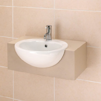 Avon Semi Recessed Ceramic Basin Large Image