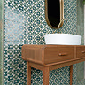 Azrou Green Patterned Vintage Effect Wall and Floor Tiles - 200 x 200mm