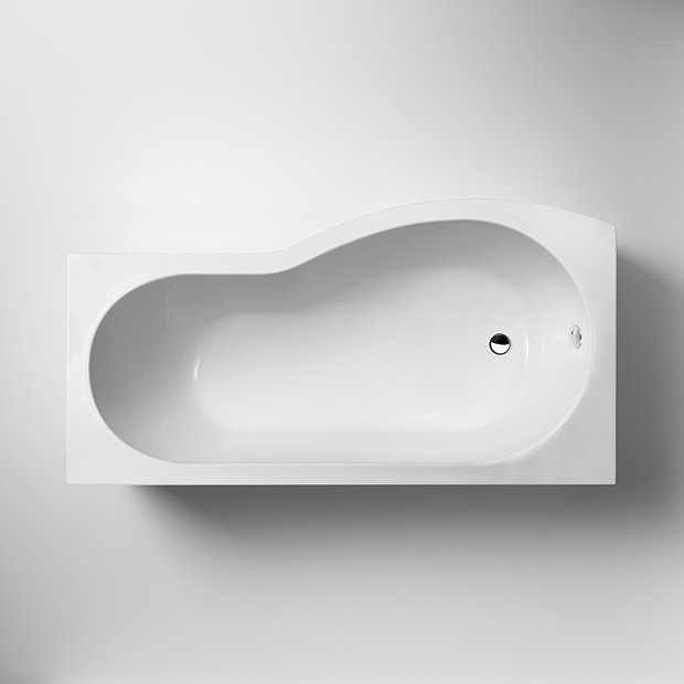 Cruze B Shaped Shower Bath - 1700mm inc. Screen with Rail & Panel