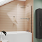 Cruze B Shaped Shower Bath - 1700mm inc. Screen with Rail & Panel